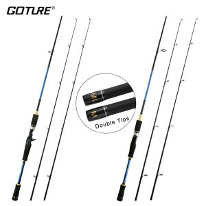 KNIGHT M+ML Double Tips Spinning Casting Carbon Fiber Fishing Rod Lure Rod For Saltwater And Freshwater