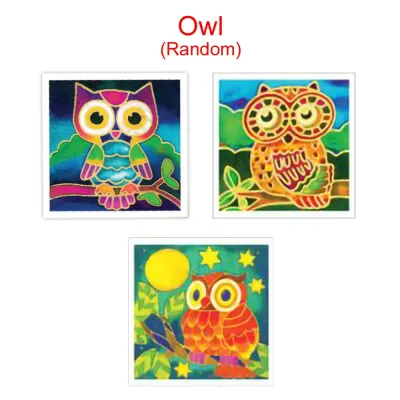 Momo Batik Painting Designs Kids Art and Craft Canvas Coloring Painting (21cm x 21cm)