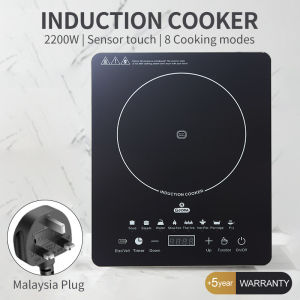 Induction Cooker PH Energy-Saving 2200W Rapid Heating Touch Control 9 Cooking Modes Timer Easy Clean Low Noise for Home Kitchen