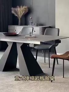 【⚡SG】Extendable Dining Table Italian Sintered Stone Dining Table Dining Table And Chair Set