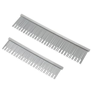 DGFDF Short and Long s Pet Grooming Comb Double Toothed High Low Teeth Pet Hair Removal Comb Professional Anti-Static Detangling Grooming Tool Pet Grooming