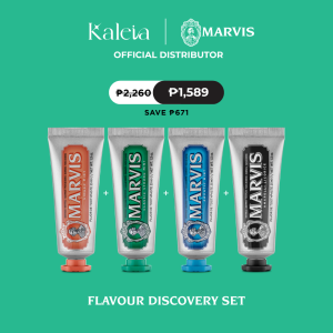 MARVIS Amarelli Licorice 25ml + Aquatic Mint 25ml + Classic Strong Mint 25ml + Ginger Mint 25ml