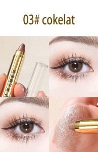 Bayangan Mata riasan mata malas pensil eyeshadow stabilo pena ulat sutra berbaring tongkat eye shadow ujung ganda Penyorot riasan mata tanpa noda