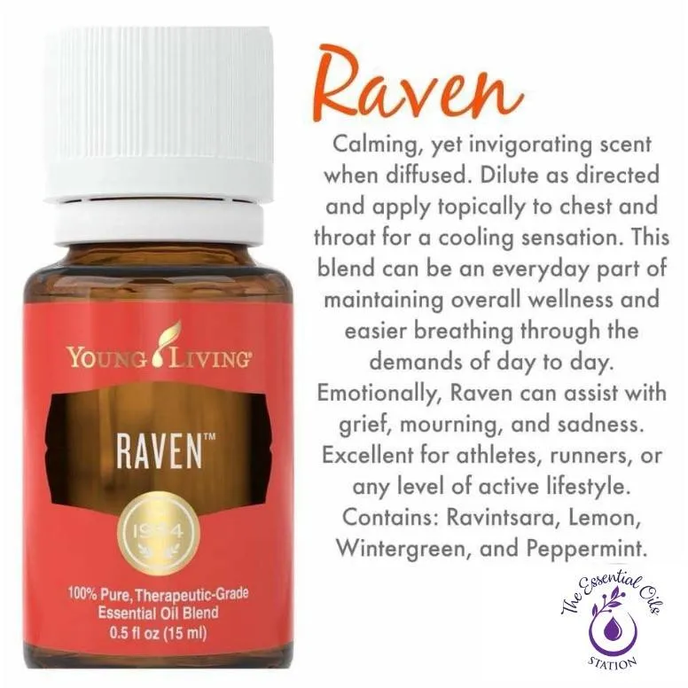 100% Original Young Living RAVEN Pure Essential Oil Blend 15ml