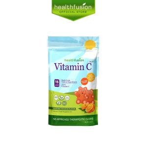 Health Fusion Vitamin C for Immunity Antioxidant Collagen Booster Pure Non-Acidic Vitamin C G6PD-Friendly Vegan Gummies | 15s