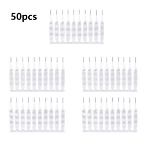 Polocat หัวฝักบัว50/100ชิ้นแปรงทำความสะอาดรูพรุนแปรงเล็กๆสีขาวป้องกันการอุดตันช่องใส่โทรศัพท์ในห้องครัวห้องน้ำ