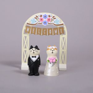 UDIEOA  Zakka Mini Wedding Arch Toy Japanese Style DIY Resin Handicraft Ornaments Wedding Crafts Japanese Grocery Scene Decoration Crafts Couple Gifts