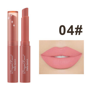 Dragon Ranee Matte Lip Crayon Angled Tip Lipstick Non-Sticky Easy Glide European Style Nude Bean Paste Color Moisturizing Velvet Lip Gloss Valentines Gift Makeup Essential