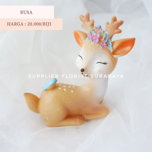 SFS - [1 SET ISI 3] MINIATUR KUE TART RUSA BAMBI BAHAN KARET ELASTIS HIASAN KUE TART CAKE BIRTHDAY CAKE ULANG TAHUN DEKORASI ULTAH CUPCAKE BAKING DEKORASI DECORATION FILM DISNEY KARTUN ANAK PAJANGAN HIASAN HADIAH KADO ANAK