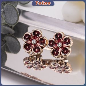 Talao Fashion Flower Tighten Waist Buckle for Jeans Pants Pin Brooch Adjustable Snap Alloy Waist Clip 1Set