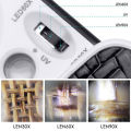 KIPRUN Magnifying Glass 30X 60X 90X Magnifier Jewelry Appraisal Reading High Magnification Acrylic Optical Lens Loupe With LED UV. 