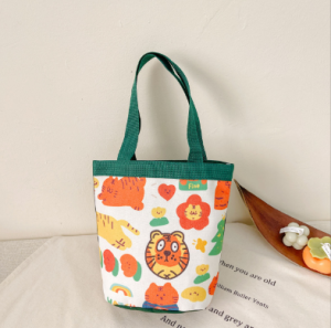 Korean Trending Women girl Large Capacity Cute Cartoon Rabbit Tiger Canvas Beg tote Bag Handbag