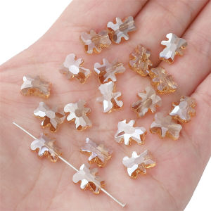 ลูกปัดแก้วรูปหมีน้อย10ชิ้นเสน่ห์ลูกปัดสำหรับสร้อยข้อมือทำด้วยมือแบบทำมืองานประดิษฐ์สร้อยคอเครื่องประดับทำเครื่องเพชรพวงกุญแจ