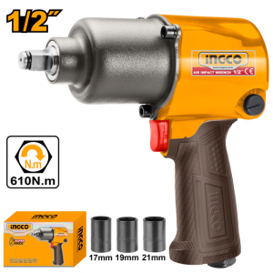 Air Impact Wrench 1/2" Inch INGCO AIW12562 Socket Buka Baut Angin Pneumatic