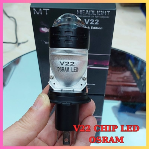 Đèn Pha LED V22 60W Chân H4 – Siêu Sáng Cắt Pha Không Chói – Dùng Cho Xe Máy Và Ô Tô