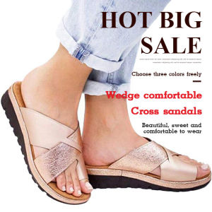 H Ladies Slip-On Flats with Leather Uppers