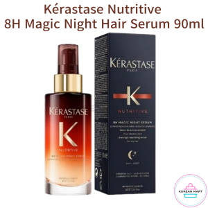 Kérastase Nutritive 8H Magic Night Hair Serum 90ml - Leave-in Treatment Damaged Dry Hair Repair Overnight / Nectar Thermique Heat Protecting Leave-in Cream 30ml