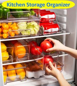 Transparent Food Keeper Storage Organizer Refrigerator Organizer Fridge Organizer Plastic Food Container 0639M