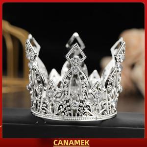Miễn phí vận chuyển✨ Cô Dâu đám cưới tiaras pha lê vương miện nhỏ brithday bánh nướng trang trí đầu trang sức trẻ em nhỏ diadem Phụ kiện tóc