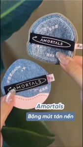Bông Mút Trang Điểm AMORTALS TWIN STARS JEAN Mút Đánh Nền Cao Cấp Đàn Hồi Kèm Hộp Đựng