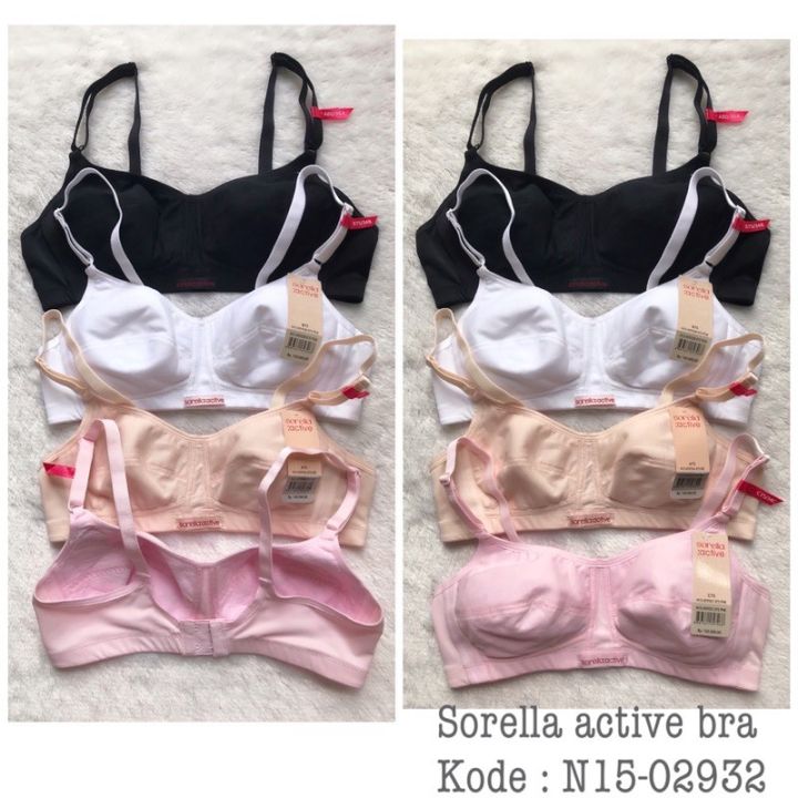 sorella active bra kode N15 02932 tanpa kawat cross label sale S6S7 Kekinian Bra Wanita Katun