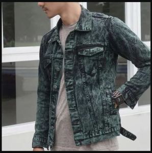 AWAS JAKET SANDWASH HIJAU