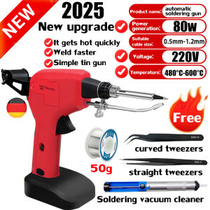 🔥1 seconds to heat up quickly 🔥 Soldering gun 600°C  soldering iron set original japan Automatic tin feeding Mica heating element  Solder soldering iron gun 80W Electric Temperature Tool Adjustable Solder Tool soldering tools set  Industrial  3 Pin Plug