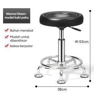Kursi Bar Besi Kursi Putar Hidrolik Kursi Salon Dengan Roda Kursi Cafe Bulat Kursi Sulam Alis