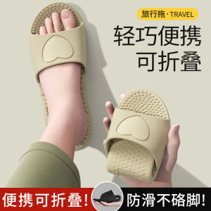 [Free Shipping] Summer Slippers For Women Travel Business Trips Airplane Hotel Portable Foldable Slippers CoupleS Home Bathroom Soft-Soled Sandals For Men