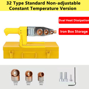 Pipe Welding Machine 1000W Pipeline Welding Iron Plastic Welding PB/PP/PP/PPR Pipe Heating Heat Melt Tool 63/32 Type Abrasive