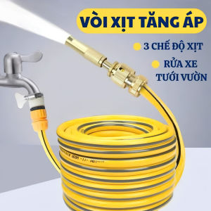 Bộ Dây Xịt Nước 15M Áp Lực Cao Kèm Đầu Vòi Phun 3 Chế Độ Dây Nhựa Cao Cấp
