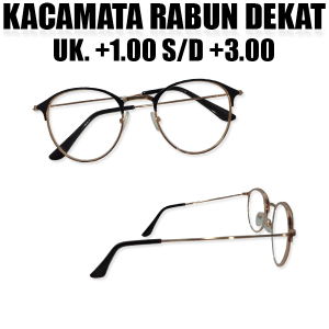 Kacamata Baca Plus Wanita Pria Kacamata Rabun Dekat Model Kacamata Bulat Tersedia Dari Ukuran +1.00 sampai +3.00 Lensa Full Plus