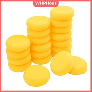 WHPHous 10pcs Childrens Painting Round Synthetic Watercolor Artist Sponges For Painting Crafts Pottery Yellow Round Cake Sponge
