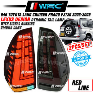 946 Toyota Land Cruiser Prado FJ120 2003-2009 Lexus Design Dynamic Tail Lamp With Signal Running ( Smoke Lens )