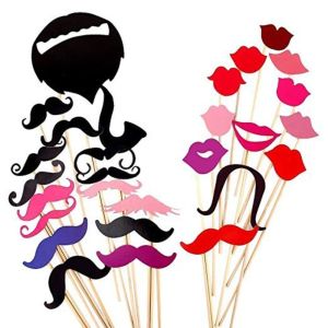 PUZHE Beard Funny Easy to Use Glasses New Year Carnival DIY Wedding Welcome Birthday Party Self-adhesive Party Supplies Christmas Decorations Photo Booth Accessories Photo Props