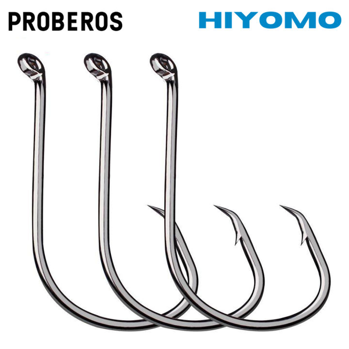 PROBEROS Barbed Fishing Hook 100pcs Stainless Steel Chemically
