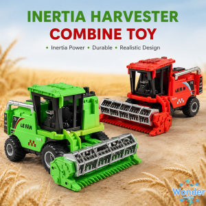 Farm Harvester Toy Tractor Friction Powered ABS Shockproof Pretend Play Kids Gift Vehicle