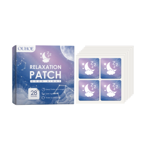 Ouhoe Relaxation Sleep Patch Treatment Relieve Anxiety Decompression Improve Sleep Quality Soothing Body Relax Help Sleeping Plaster Relieve Soothing Anxiety Neurasthenia Sleep Sticker 28pcs