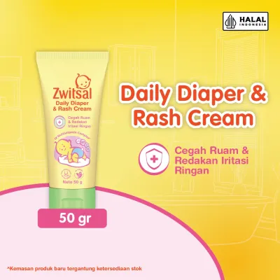 Zwitsal Daily Diaper and Rash Cream 50gr - Krim Ruam Popok Bayi 3X Multivitamin Complex