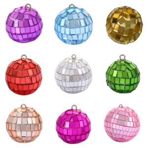 Sparkling Coated Holiday Ornament Mirror Ball Christmas Home Decoration For Indoors Outdoor Christmas Decors