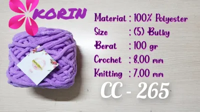 Benang Rajut Chenille Chunky Korin/Benang Rajut Handuk / SINGLE COLOR 100gr