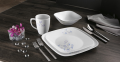 Corelle Jacaranda Square Round 10-1/4-inch Dinner Plate, 26cm. 