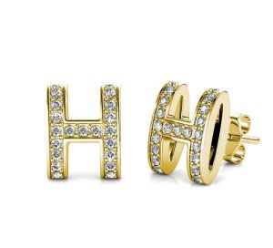 Her Jewellery Honey Earrings - Luxury Crystal Embellishments plated with 18K Gold