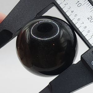 (SG Seller Ready Stocks) Top Grade Natural Gold Obsidian Stone Ball Ornament with Cat Eye Effect 2.9+cm