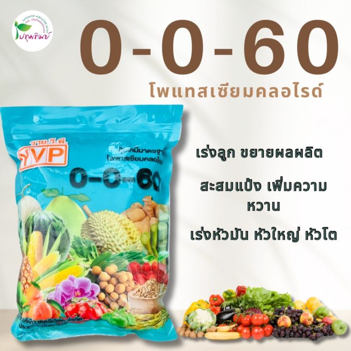 YVP ปุ๋ยเกล็ด 0-0-60 1 กิโลกรัม เร่งลูก เร่งหัวมัน