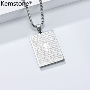 Kemstone Titanium Steel Necklace Minimalist Cross Pendant Gothic Jewelry Gift for Men