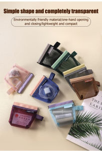 Mini Shrapnel Storage Bag Large Capacity Transparent Mesh Storage Pouch Coin Holder Cosmetic Bag Washable