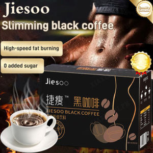 Instant Black Coffee for Satiety with Zero Fat and Dietary Fiber Jet Slim Black Coffee