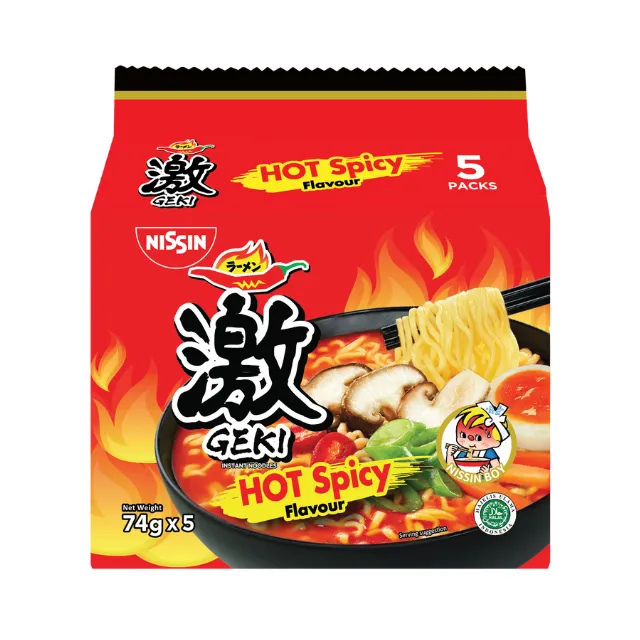 [Halal] NISSIN Geki Ramen Instant Noodle Hot Chicken/ Hot Spicy/ Hot Carbonara 日清 激辣拉面