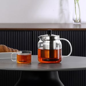 Ấm trà thủy tinh chịu nhiệt có lọc trà bằng Inox Samadoyo S045 - 700ml ( dùng cho 2 - 4 người) - Bình lọc trà thủy tinh lõi inox Samahome Shop